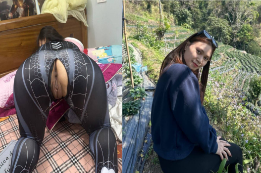 Em mặc quần lộ bím cho anh dễ chịch